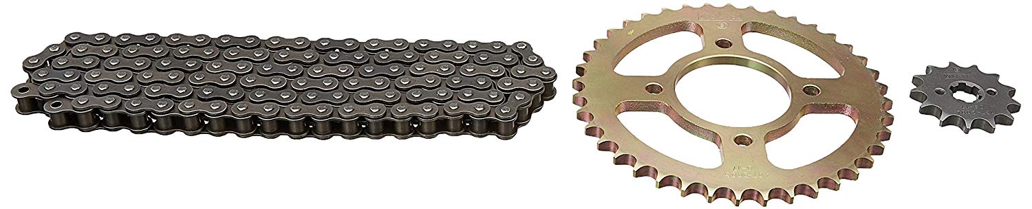 Uno Minda CH-2005 Quadra Rivet Chain & Alloy Steel Hardened Sprockets Chain & Sprocket Kit - R428 SIZE-108L / 13T / 40T(4H) For TVS Star City Alloy Wheel (ES) Sports 